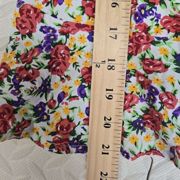 Faithful The Brand Lucy Wrap Top Women 6 Small Floral Short Sleeve Crop Coquette - Picture 9 of 10